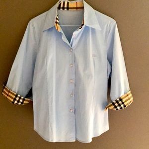Blue shirt Burberry pattern
